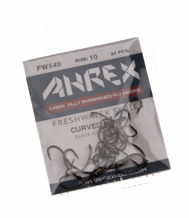 Ahrex Fw540 Curved Nymph Barbed #8 Trout Fly Tying Hooks